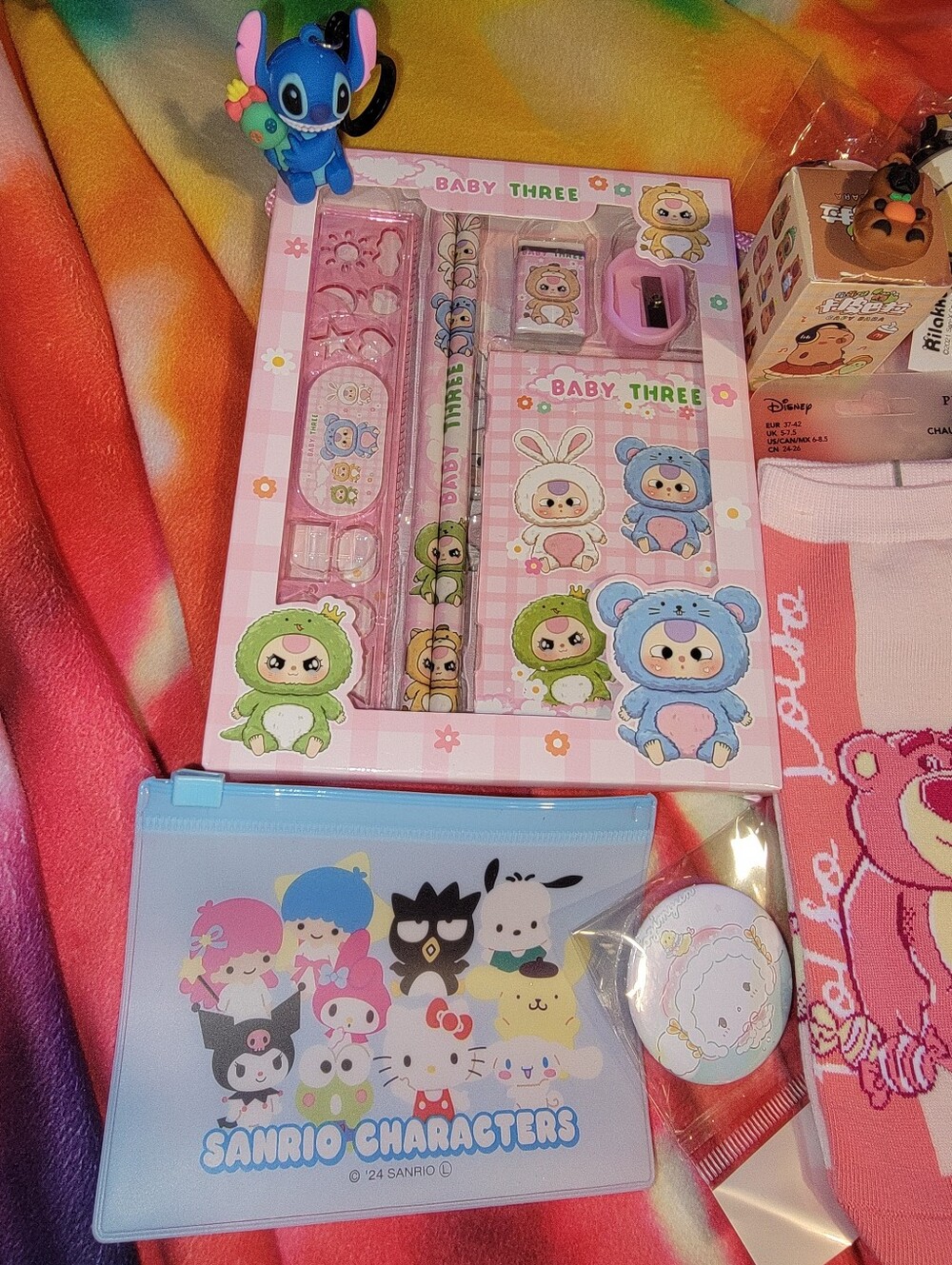 Sanrio & Baby Three Character Stationery Bundle Hello Kitty Disney Capybara - Picture 3 of 9